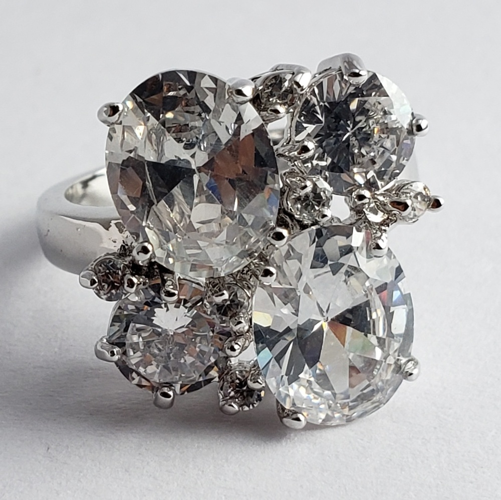 Big cz diamonds ring band
